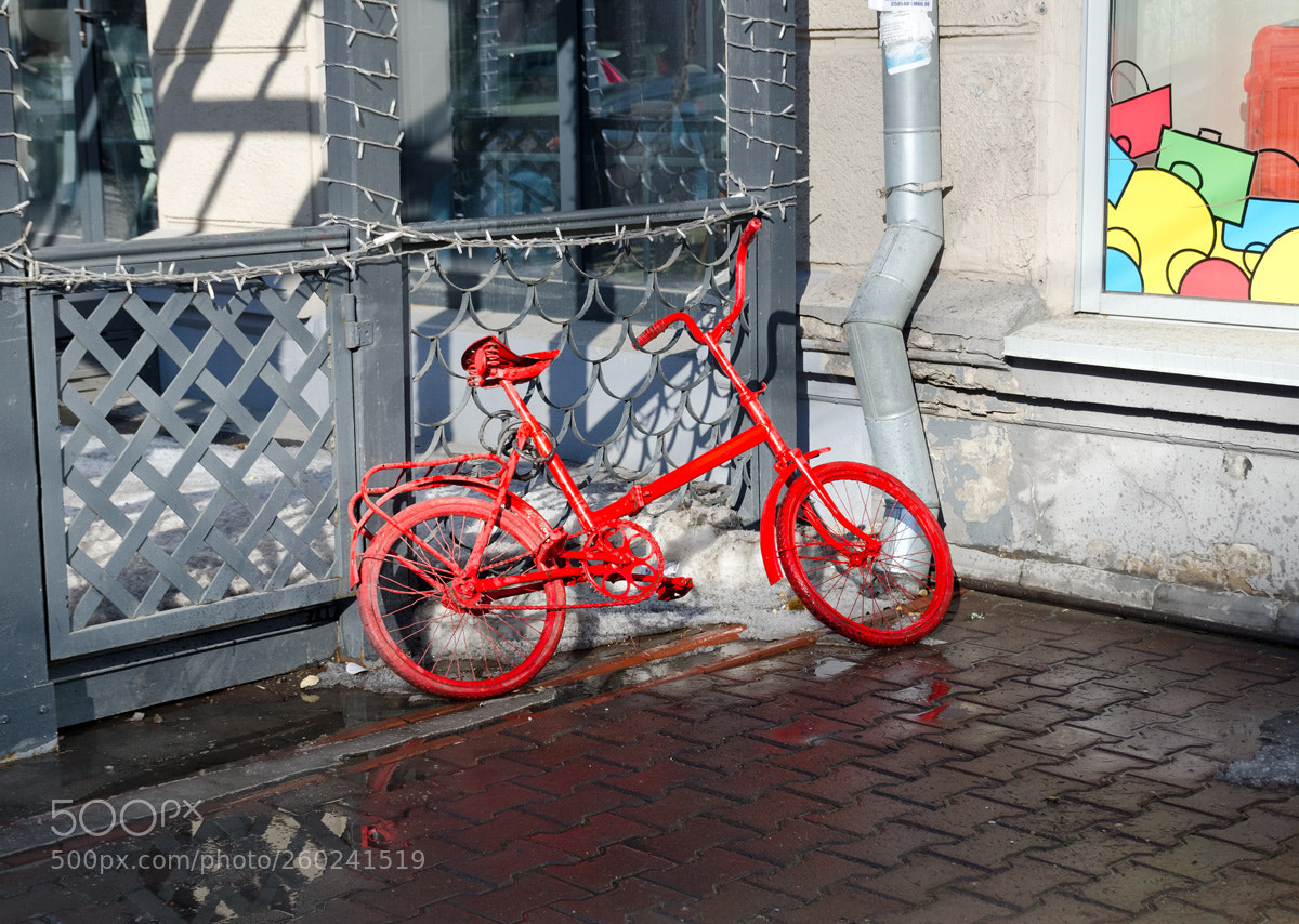 Nikon D7000 sample photo. Красный велосипед photography