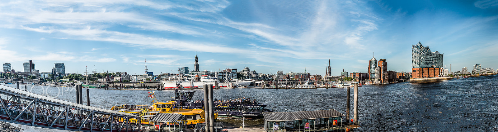 Nikon D750 sample photo. Skyline hamburg harbour photography