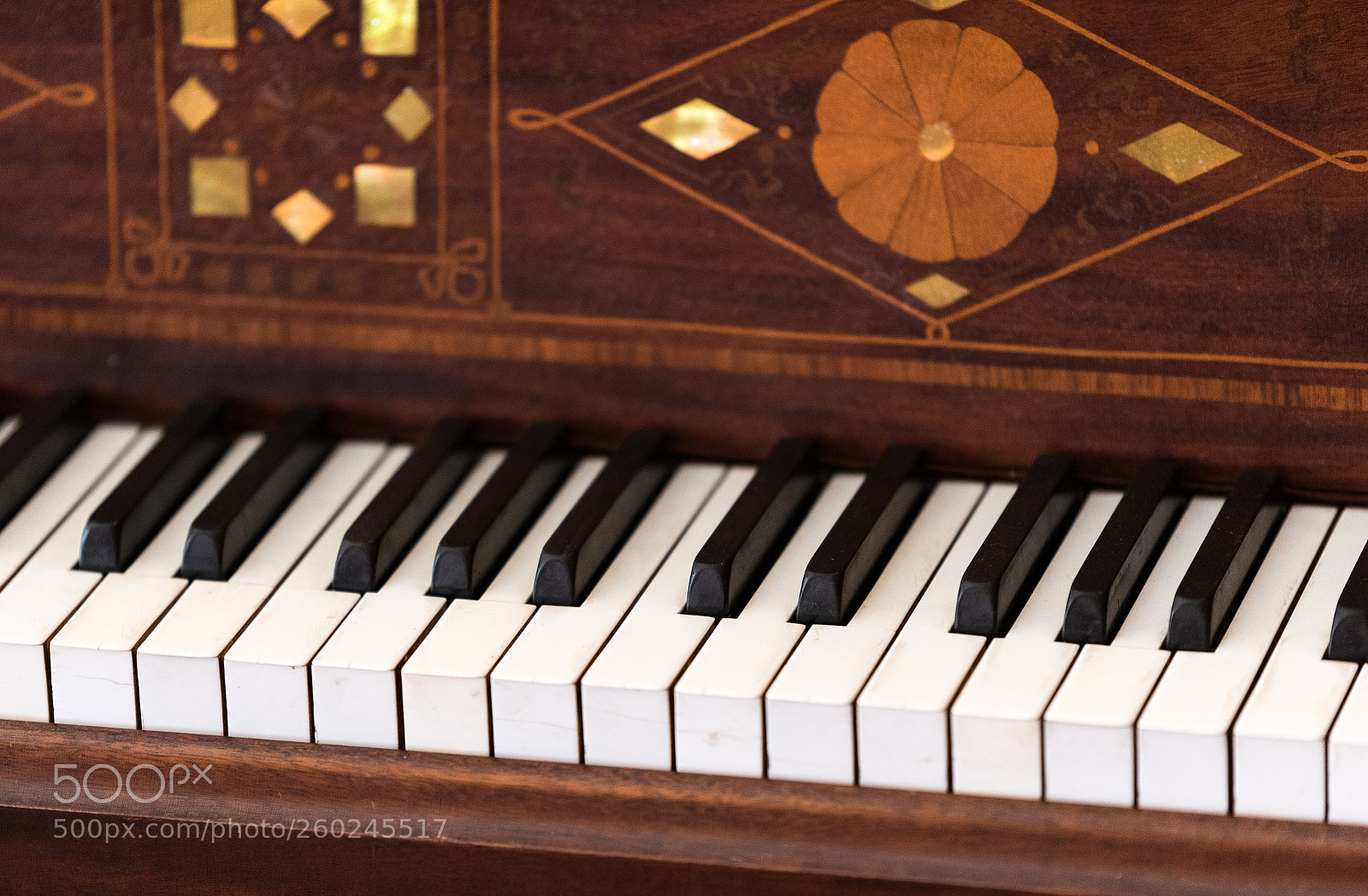 Nikon D750 sample photo. Old brown wooden piano photography