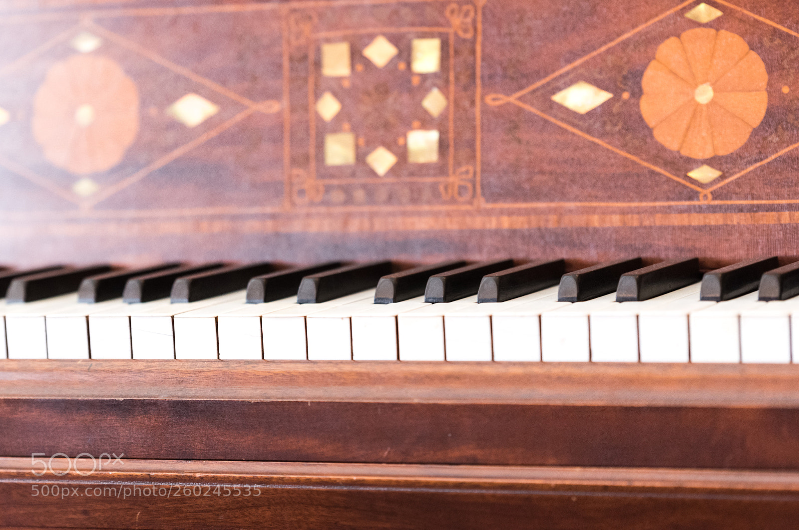 Nikon D750 sample photo. Old brown wooden piano photography