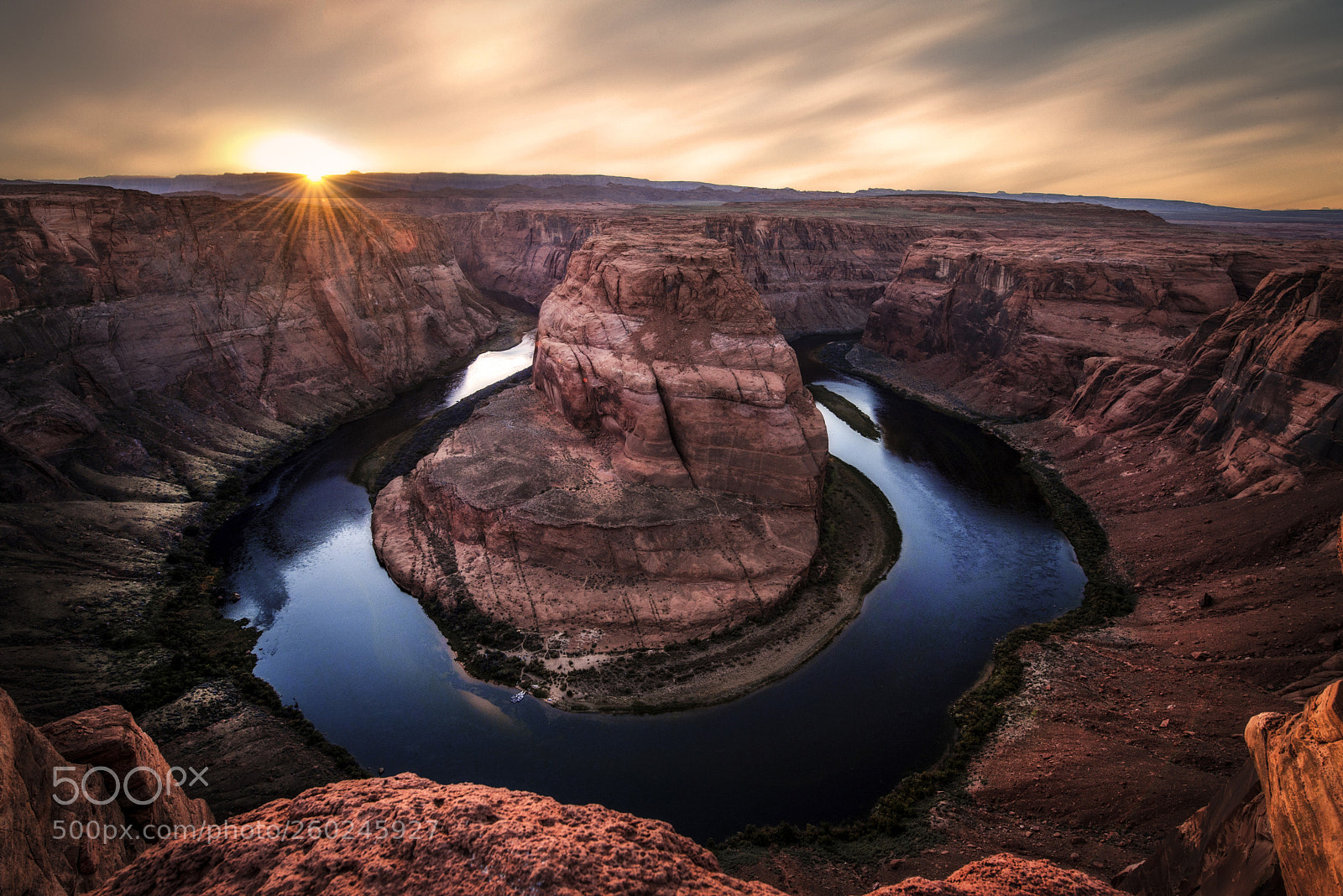 Nikon D610 sample photo. Horseshoe bend sunset photography