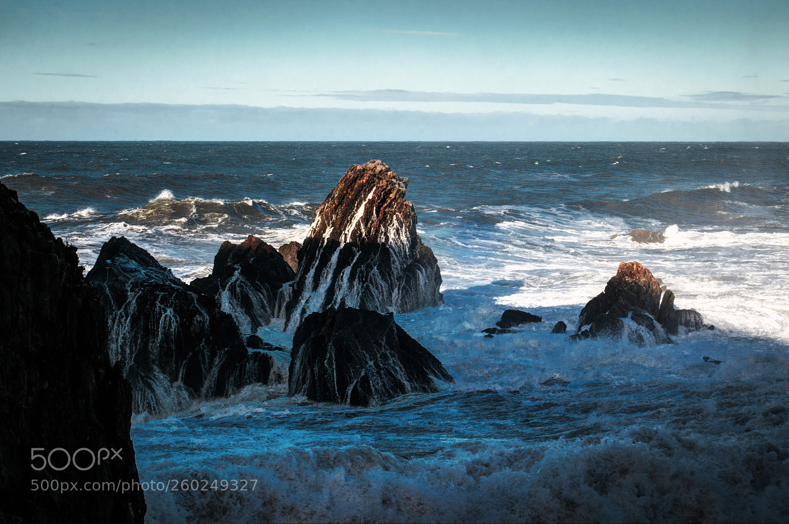 Nikon D300 sample photo. Rocas en la costa photography