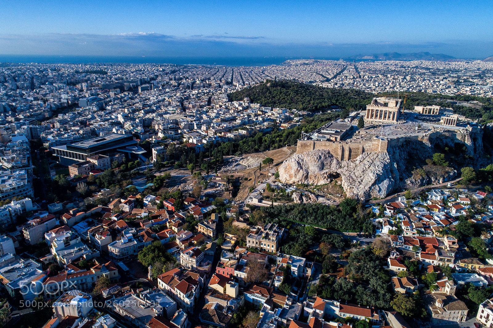 DJI FC6310 sample photo. Aerial view of parthenon photography