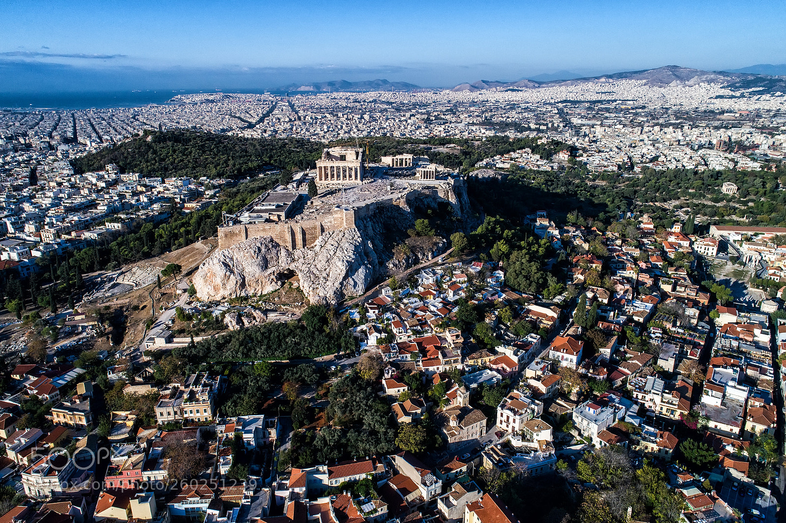 DJI FC6310 sample photo. Aerial view of parthenon photography