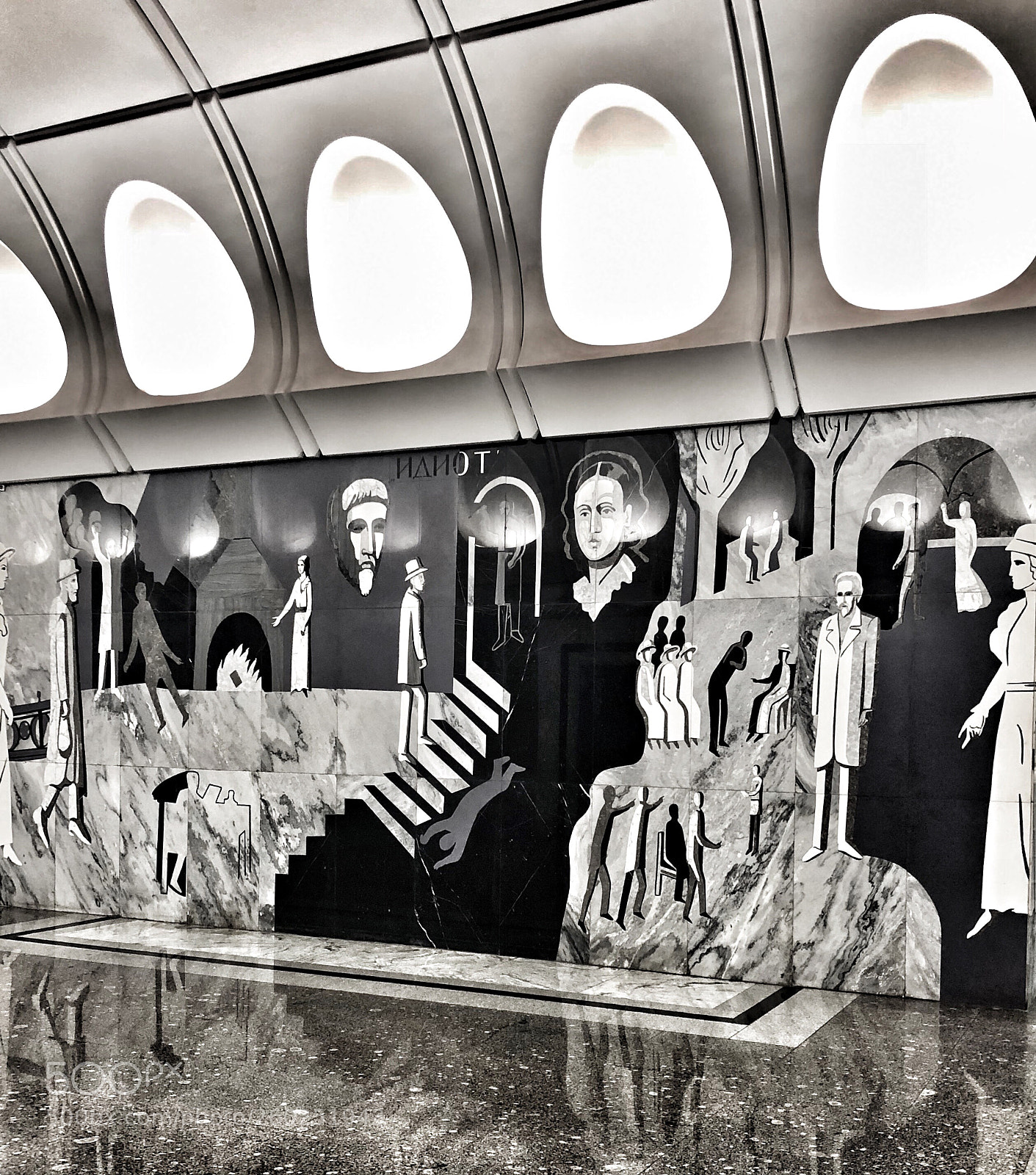 Apple iPhone X sample photo. Moscow underground station dostoevskaya photography