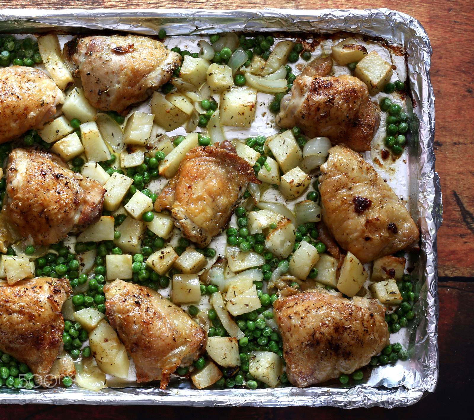 Canon EOS 6D sample photo. Sheet pan chicken thighs photography