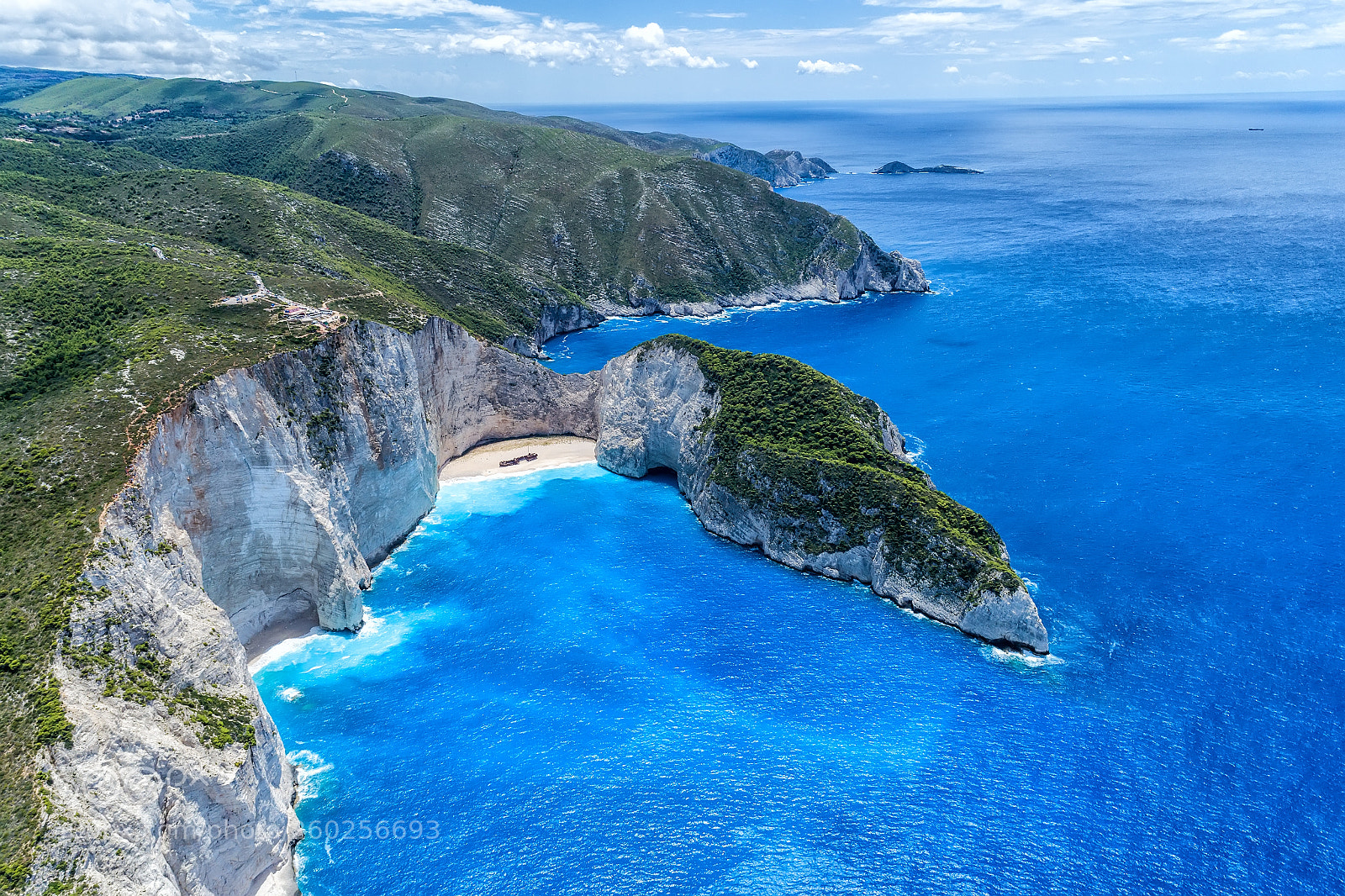 DJI FC6310 sample photo. Aerial view of navagio photography
