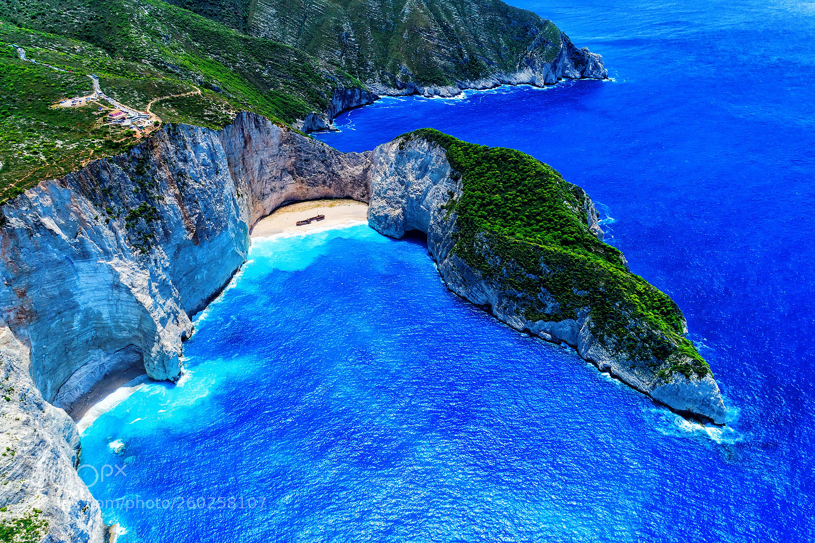 DJI FC6310 sample photo. Aerial view of navagio photography