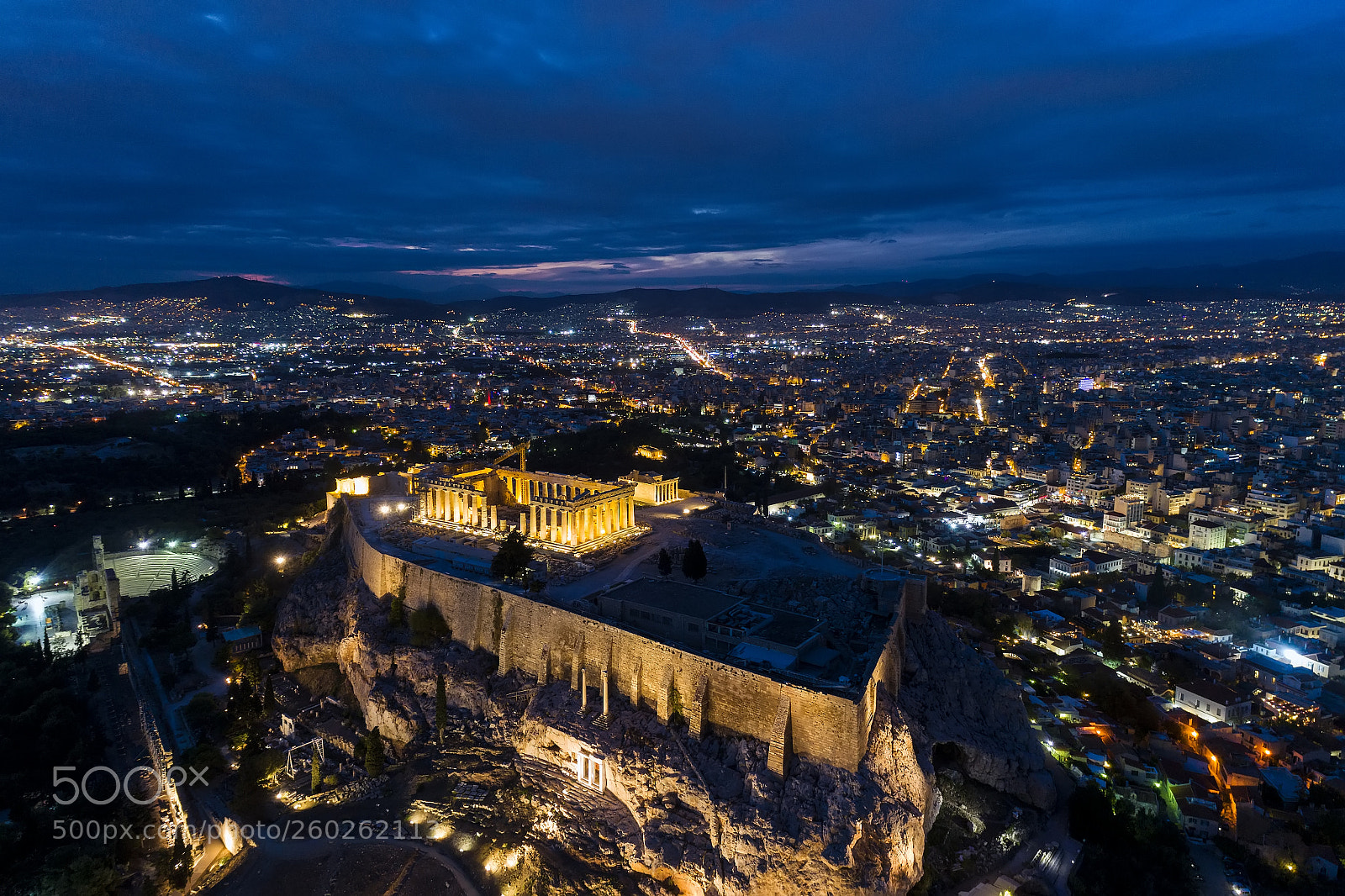 DJI FC6310 sample photo. Aerial view of parthenon photography
