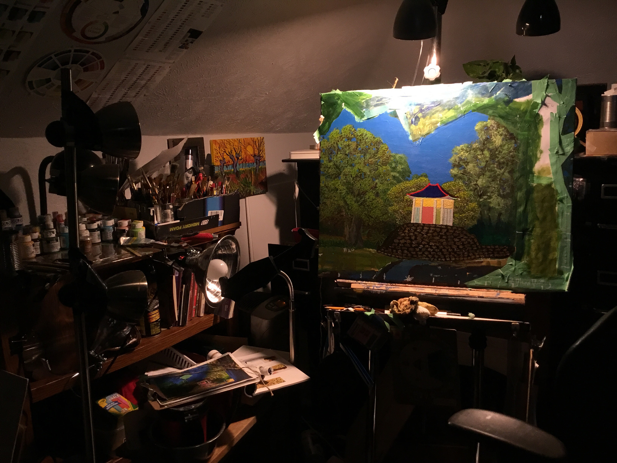 Apple iPad Pro sample photo. My studio: painting a buddhist temple in avery island, louisiana, usa photography