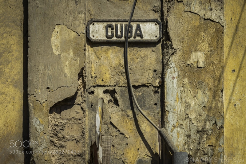 Nikon D800 sample photo. Cuba calle sign old photography