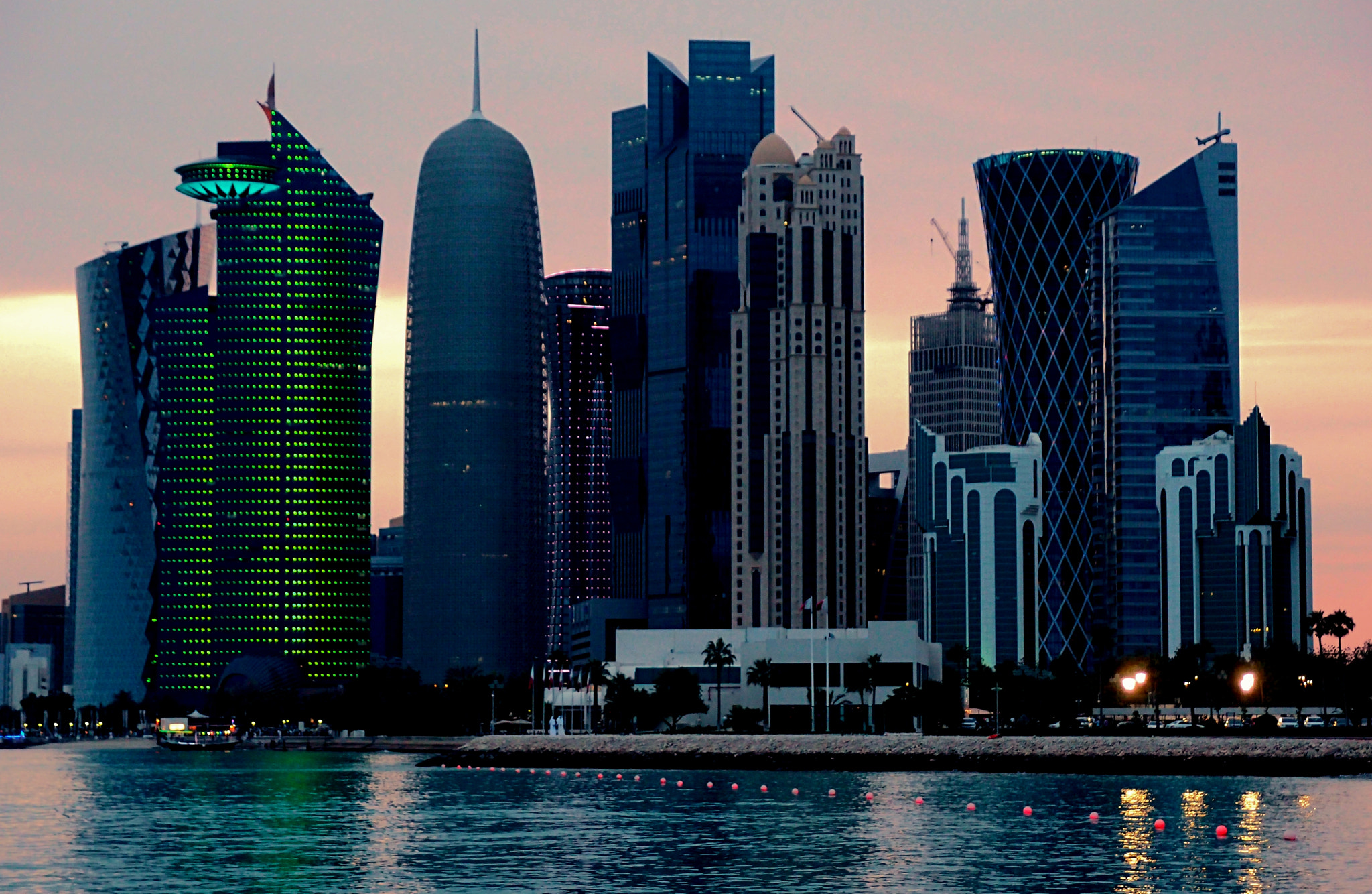 Olympus XZ-1 sample photo. Doha lights photography