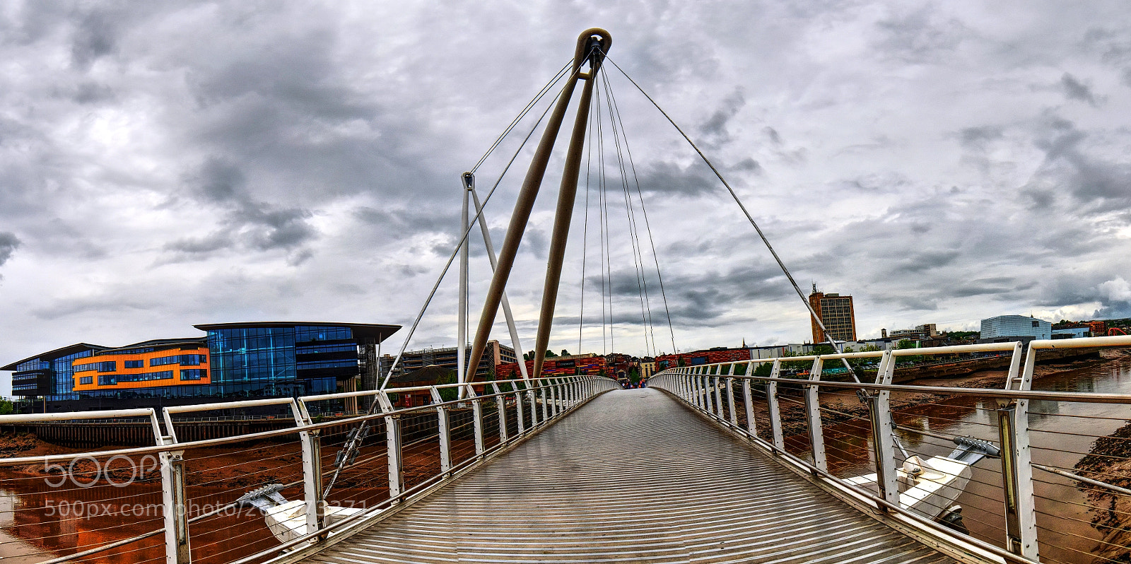 Nikon D5500 sample photo. Newport pedestrian bridge photography