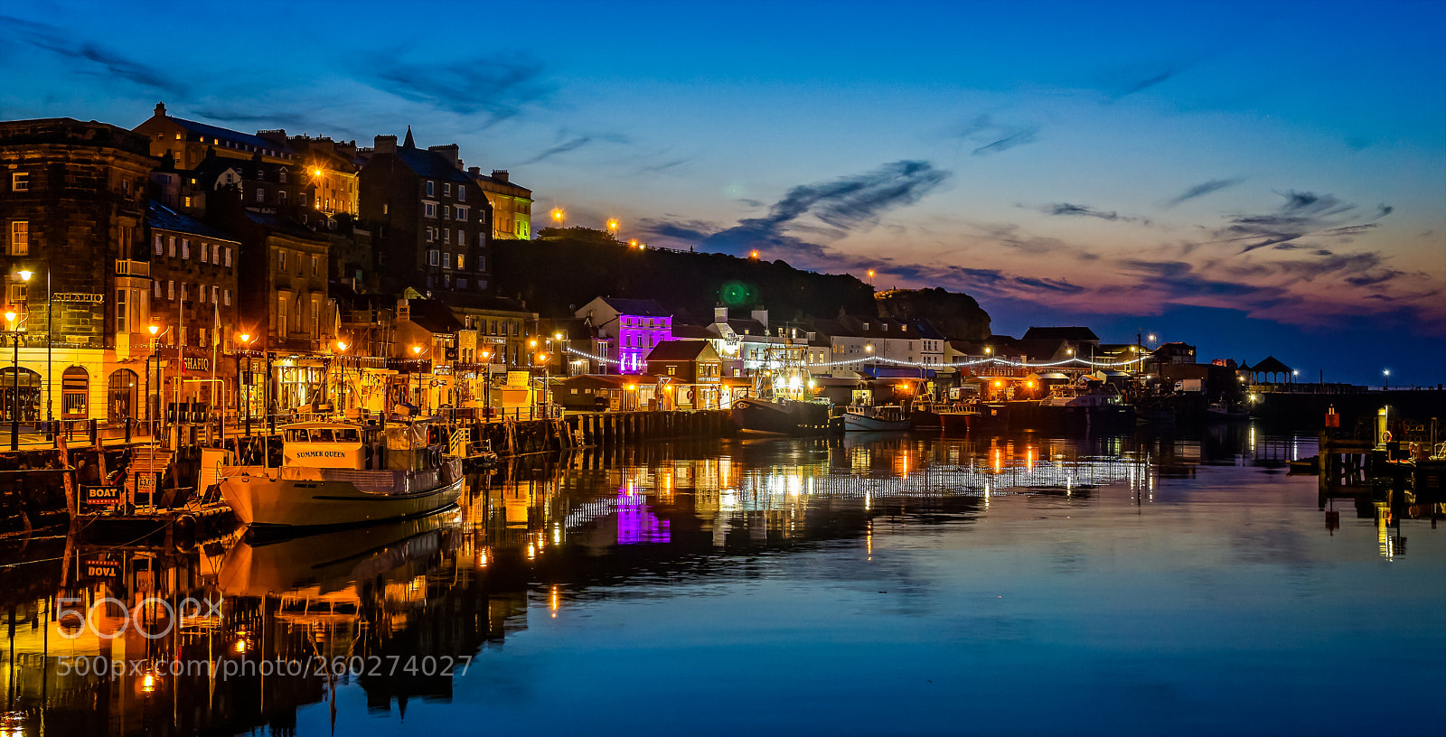 Sony a6000 sample photo. Whitby harbour at night photography