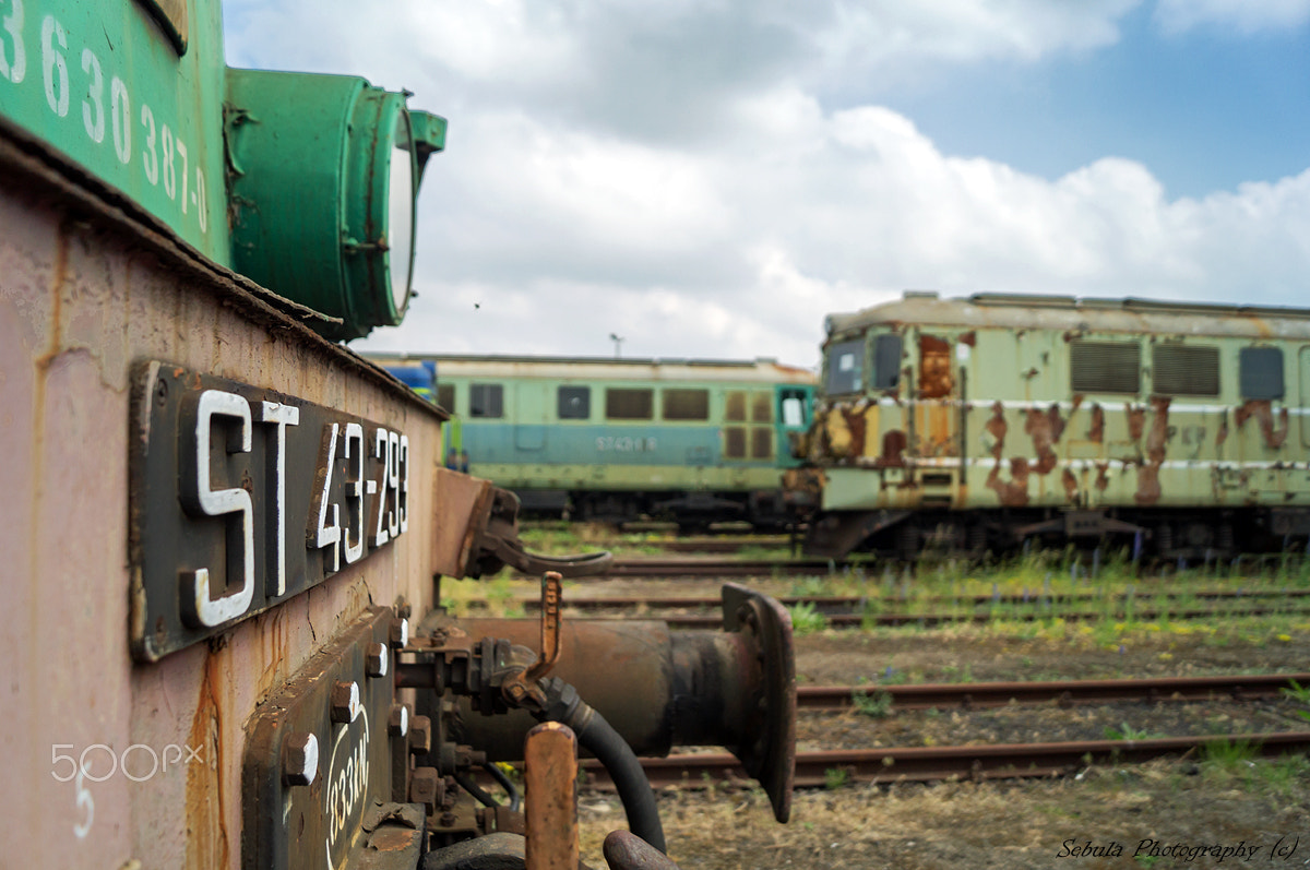 Sony SLT-A37 sample photo. Train graveyard photography