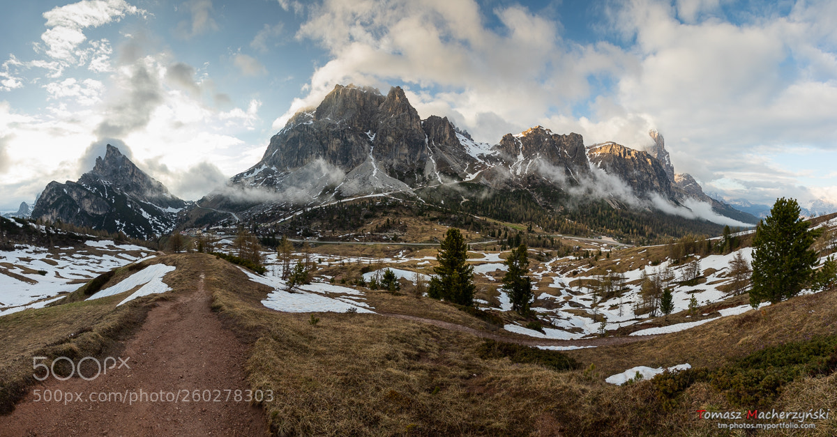 Canon EOS 6D Mark II sample photo. Sunset at falzarego pass photography