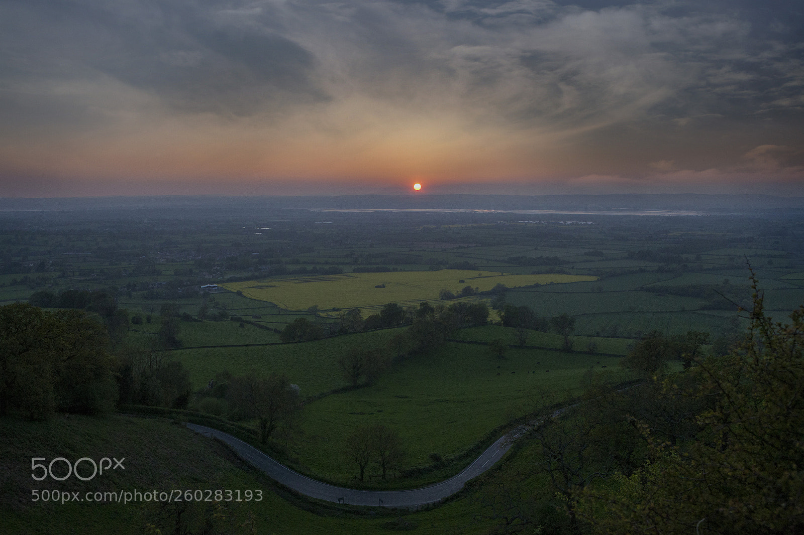 Canon EOS 5D Mark II sample photo. Sunset over gloucestershire photography