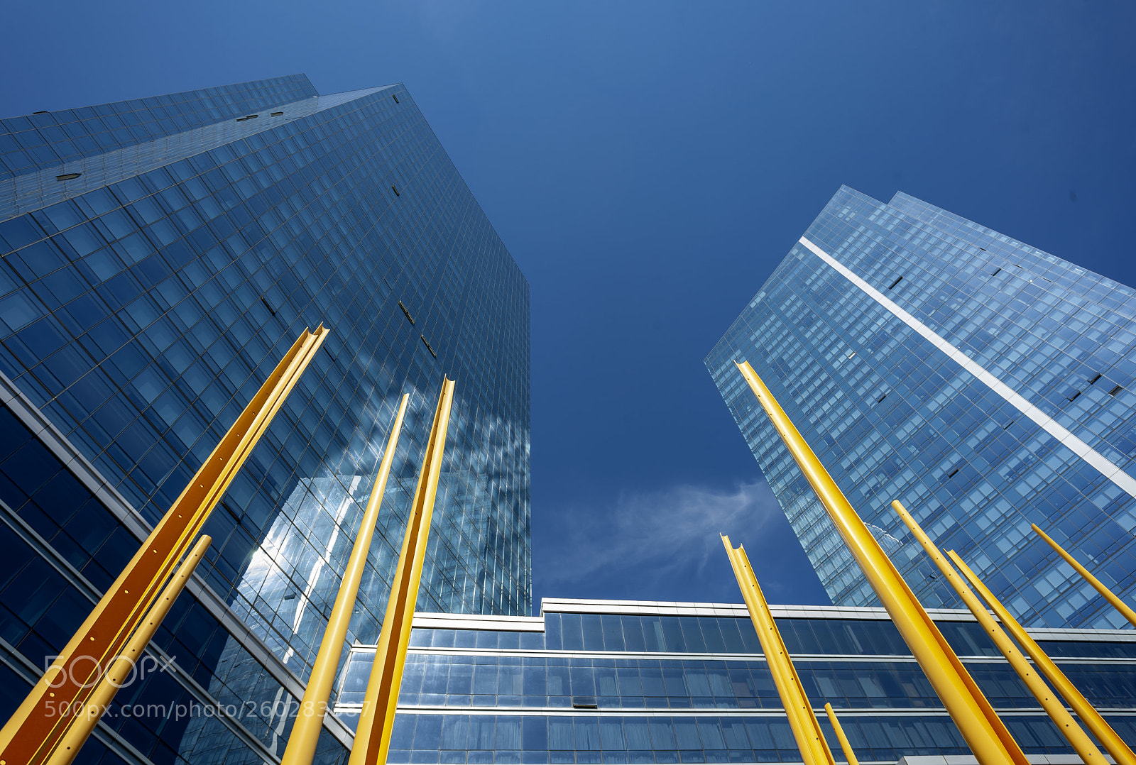 Canon EOS 5D Mark II sample photo. Glass high rise architecture photography