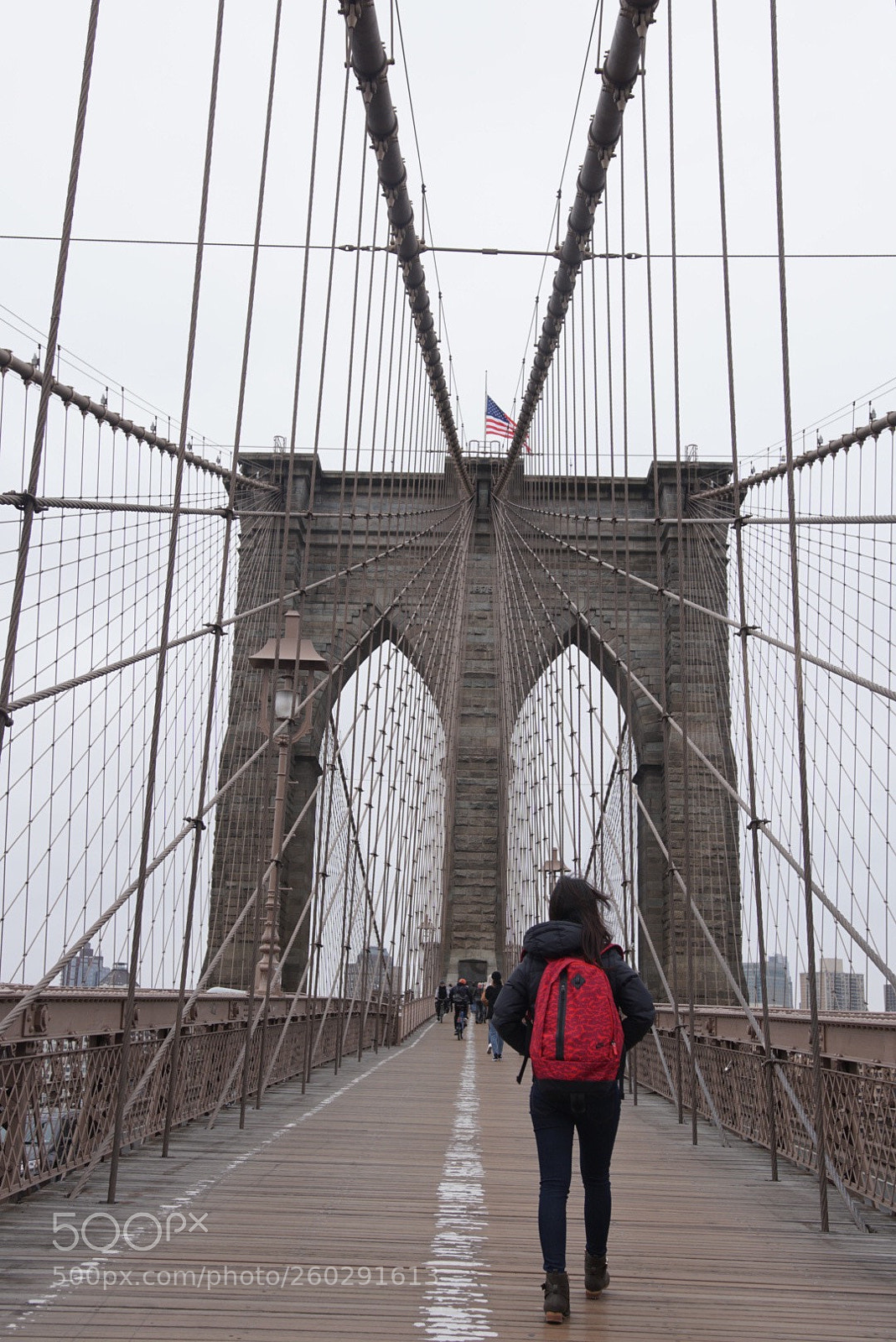 Sony a6300 sample photo. Brooklyn bridge backpack photography