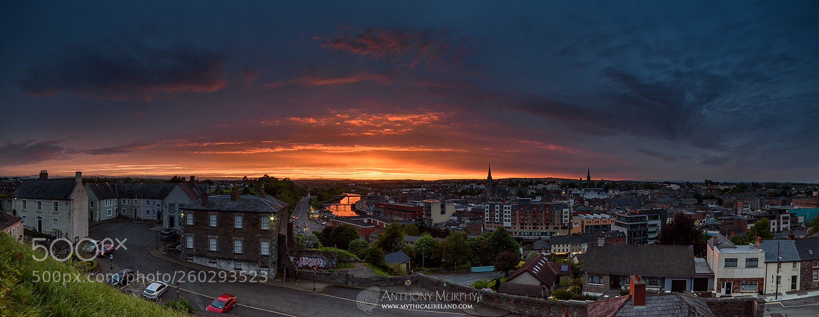 Nikon D750 sample photo. Drogheda sunset panorama photography