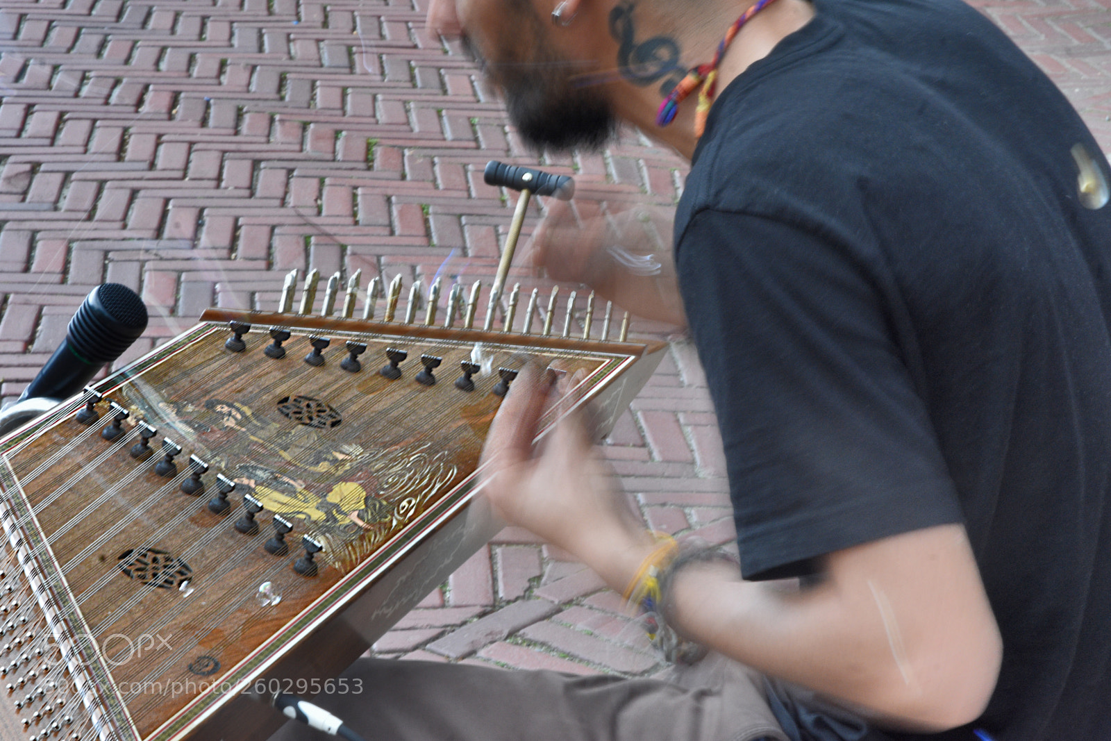 Nikon D3400 sample photo. Cimbalom player-blur photography