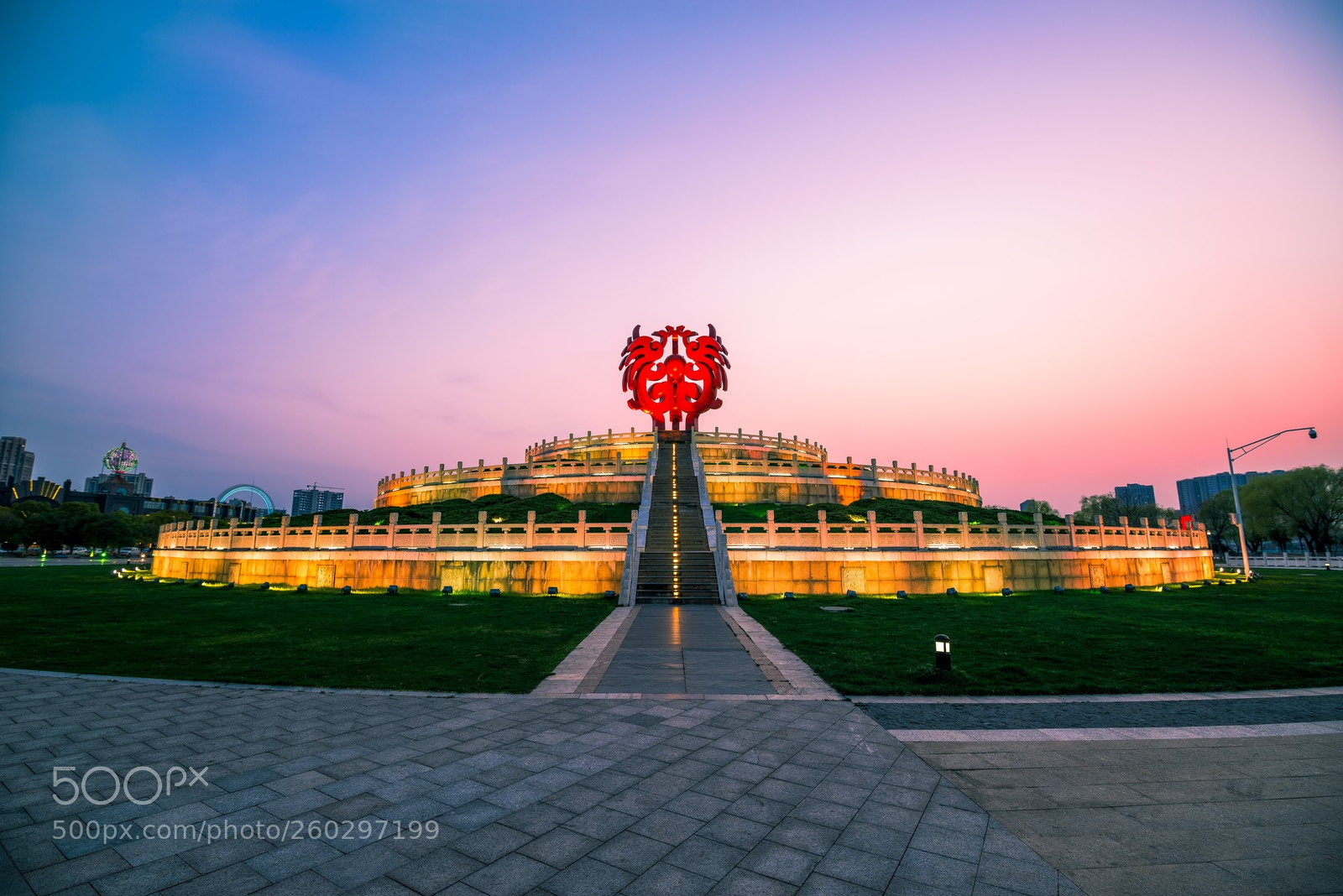 Nikon D800 sample photo. Phoenix temple after sunset photography