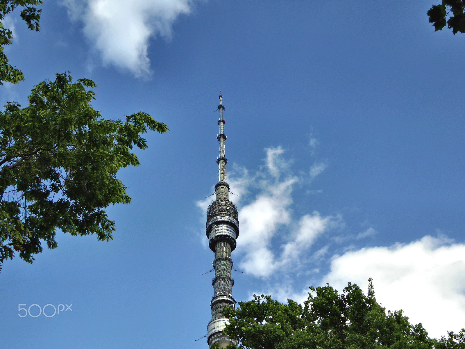Panasonic Lumix DMC-ZS40 (Lumix DMC-TZ60) sample photo. View of the ostankino tv tower in moscow photography
