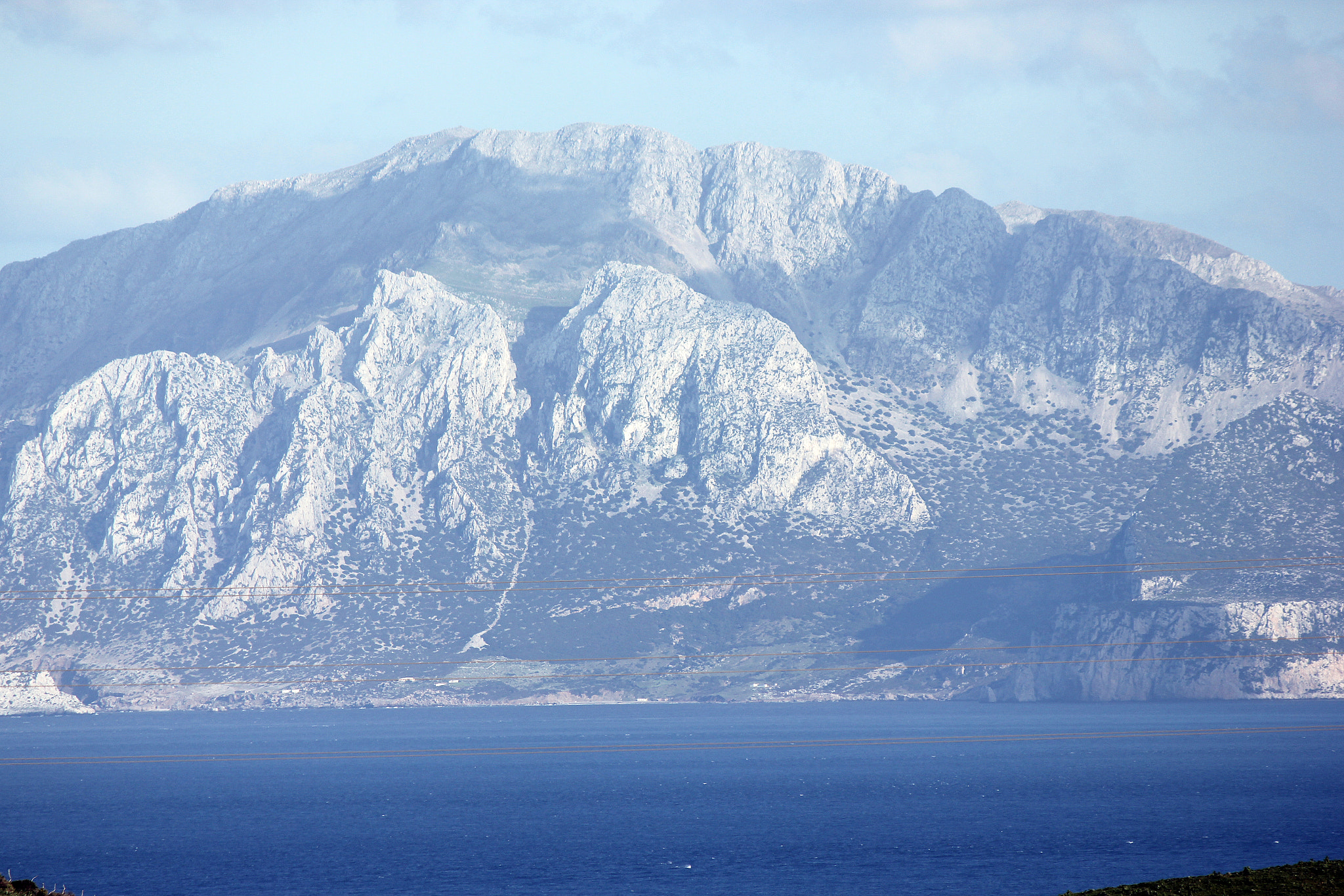 Canon EF-S 55-250mm F4-5.6 IS sample photo. Africa coast seen from tarifa photography