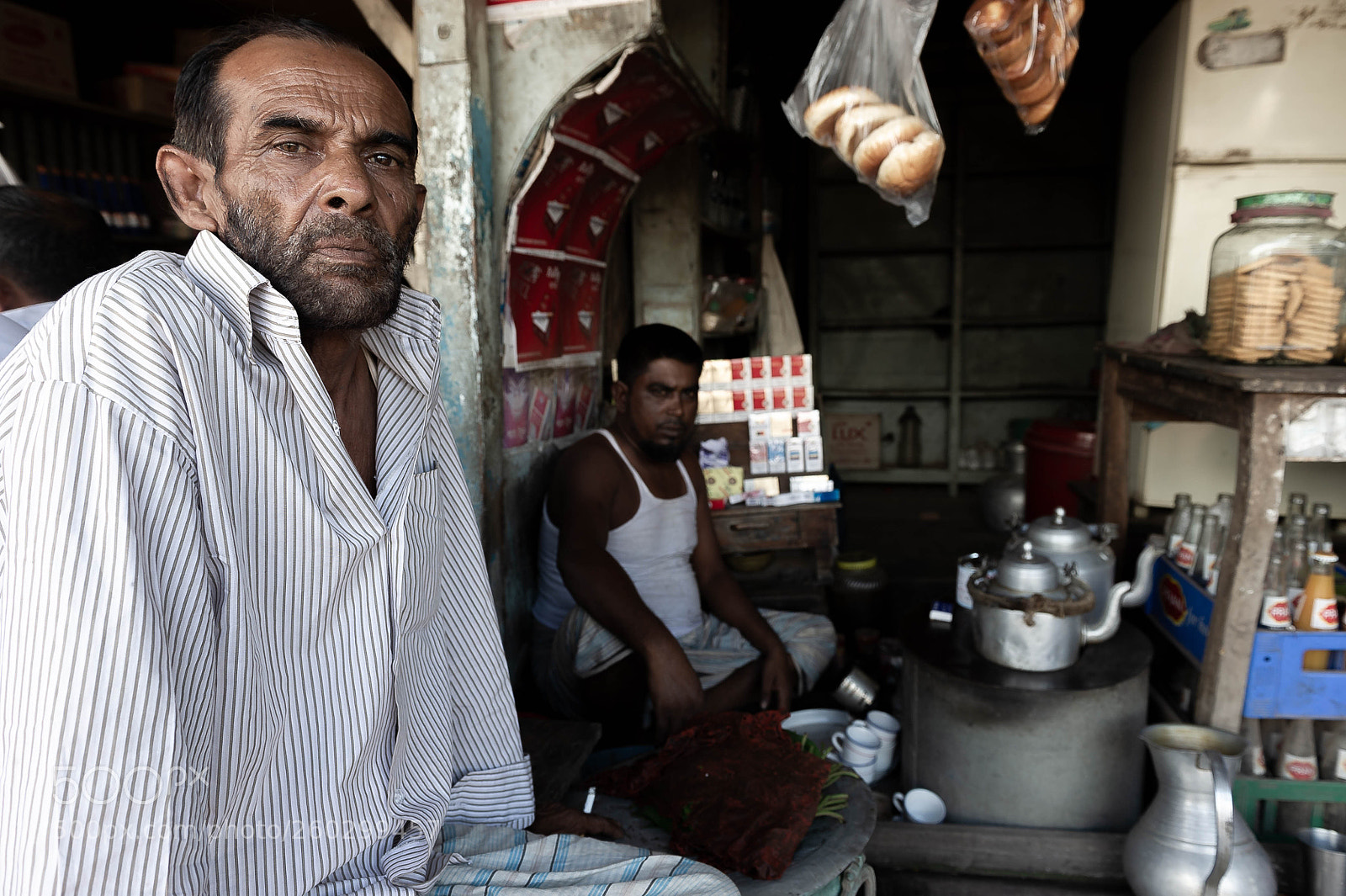 Nikon D3S sample photo. Shopkeeper in dhaka photography