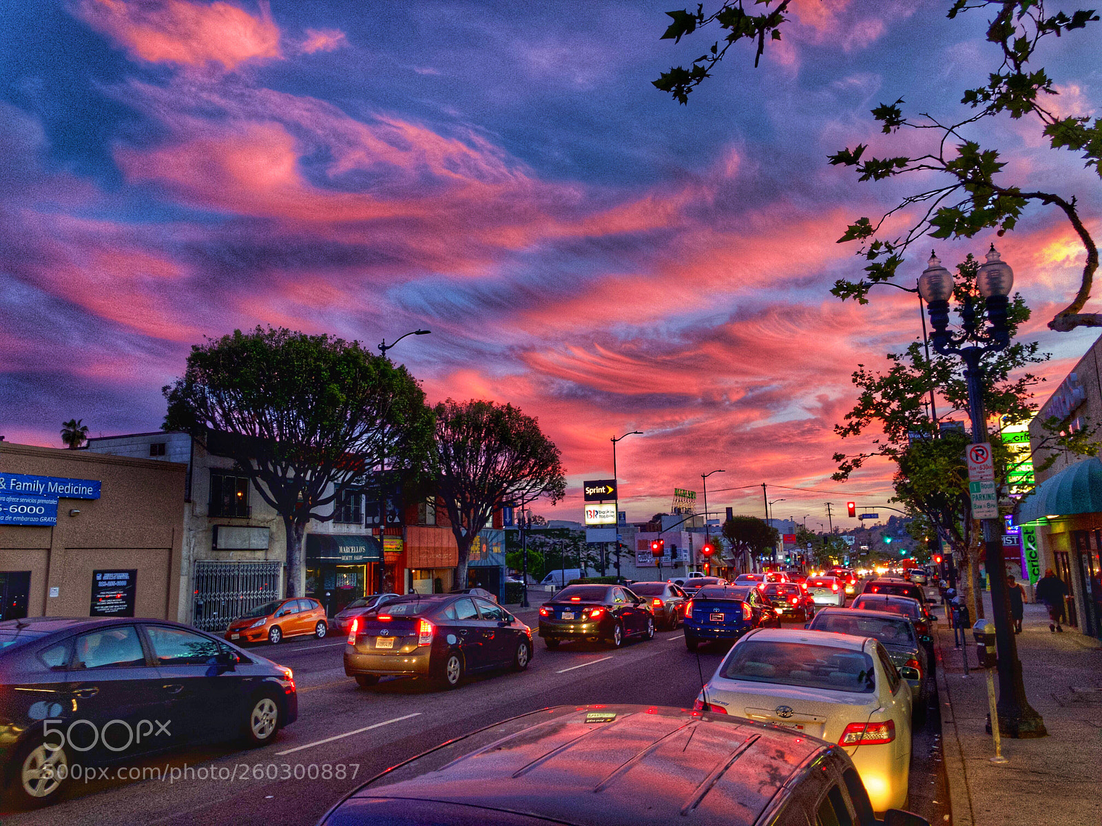 Apple iPhone X sample photo. Sunset on figueroa photography