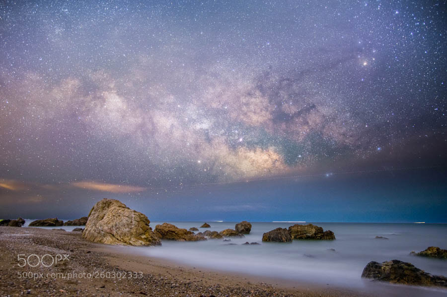 Nikon Df sample photo. Coast at night photography
