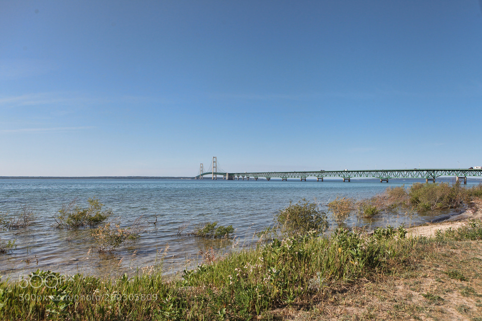 Canon EOS 5D Mark II sample photo. Mackinac bridge michigan photography