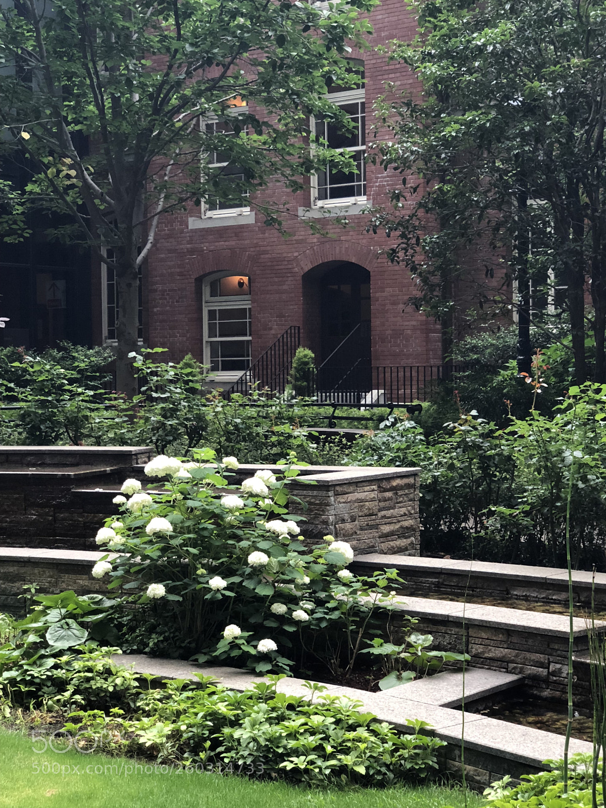 Apple iPhone X sample photo. Courtyard photography