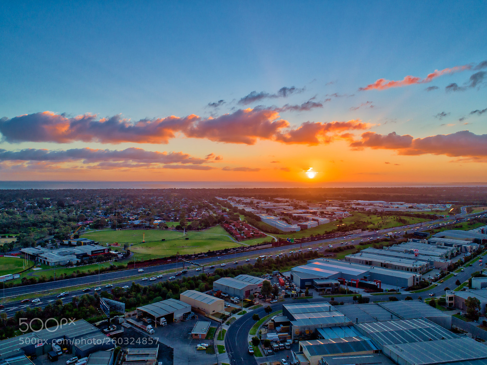 DJI FC6310 sample photo. Industrial sunset photography