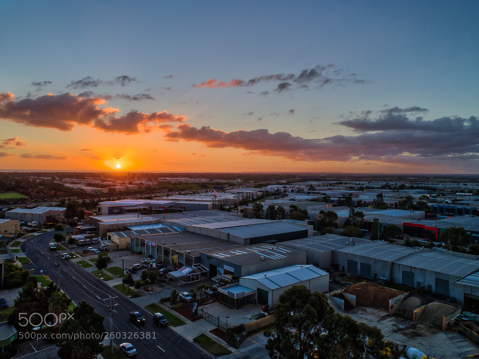 DJI FC6310 sample photo. Industrial sunset photography