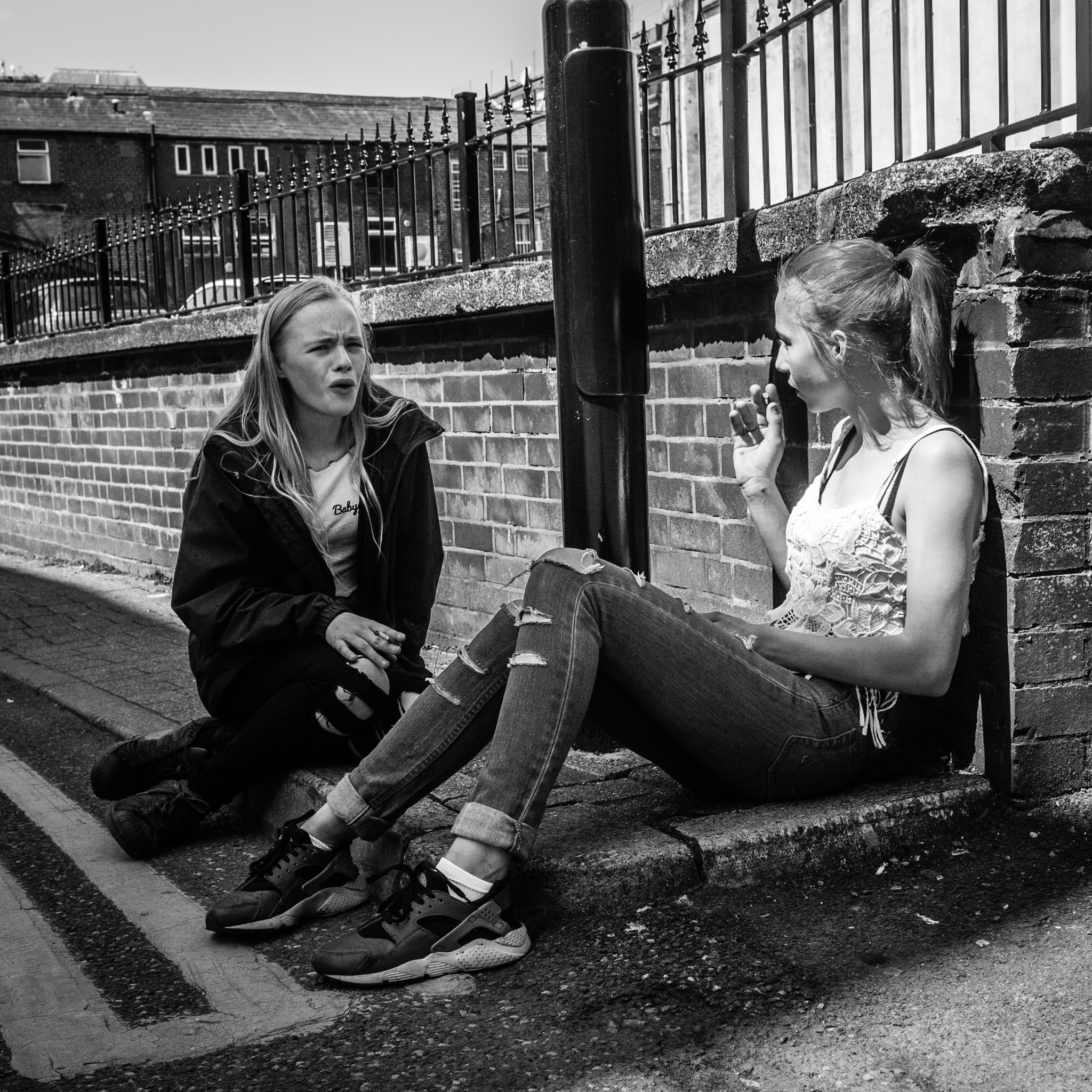 Fujifilm FinePix X100 sample photo. Street girls photography
