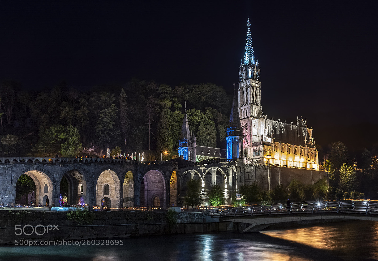 Nikon D7100 sample photo. Lourdes night photography