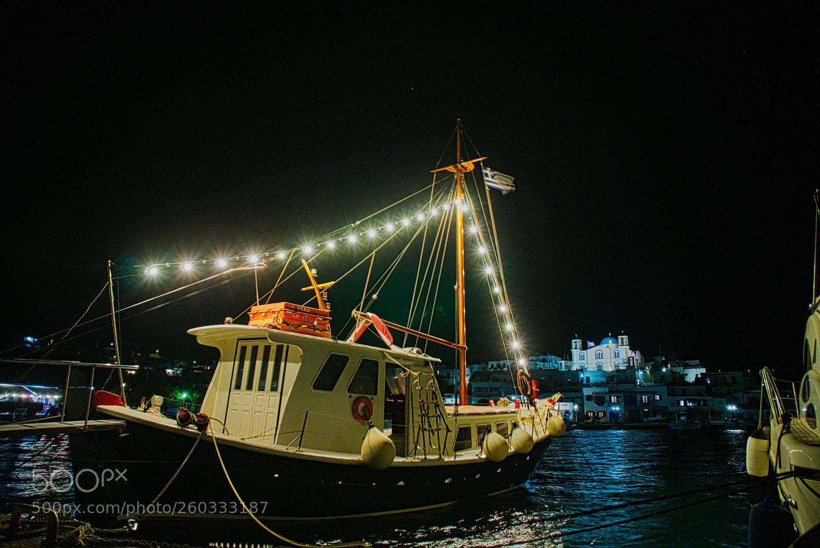 Sony a6500 sample photo. Boat at lipsi island photography