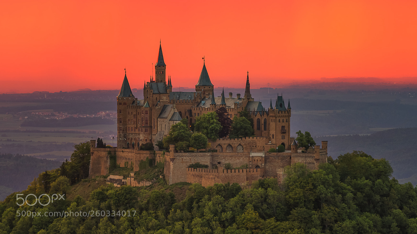 Nikon D810 sample photo. Hohenzollern castle...at sunset photography