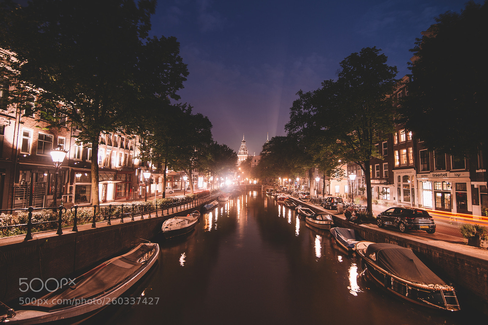 Canon EOS 6D sample photo. Amsterdam night canal photography