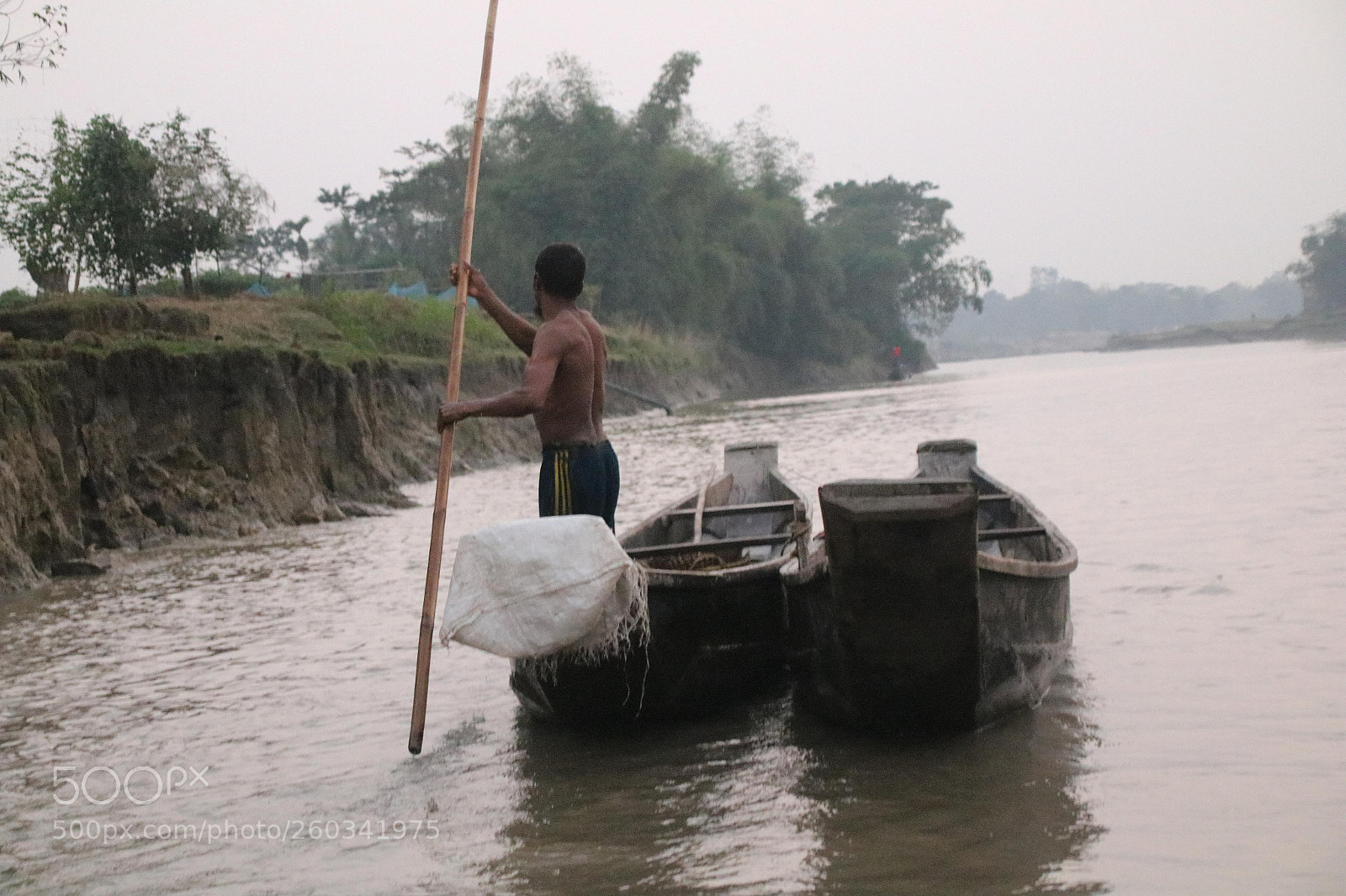 Canon EOS 760D (EOS Rebel T6s / EOS 8000D) sample photo. One man & two boat.. photography