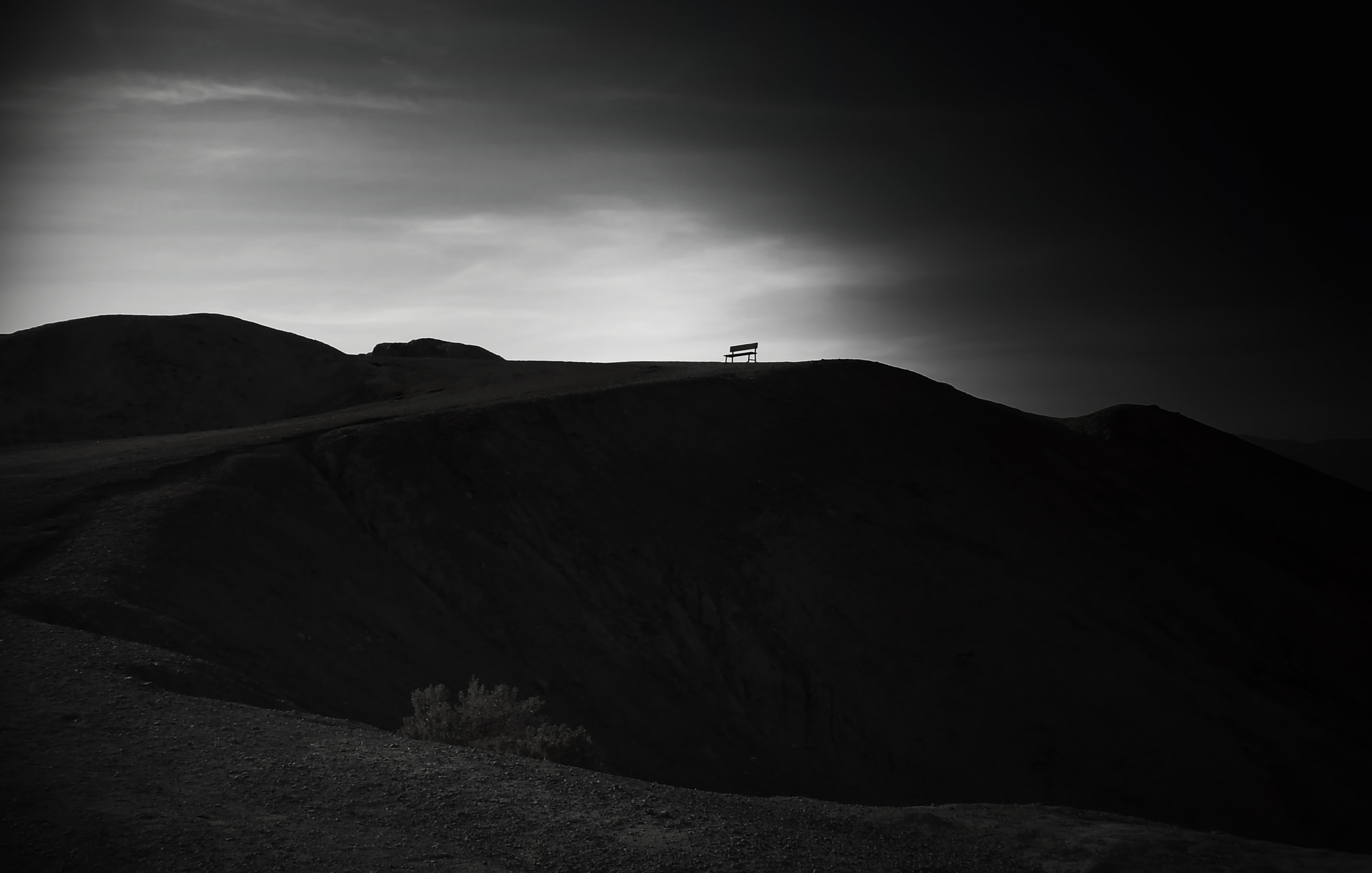 Sony Cyber-shot DSC-W370 sample photo. Lone bench (death valley) photography