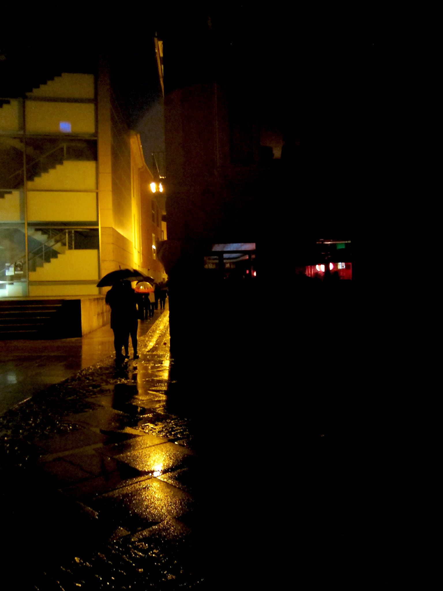 Canon PowerShot S95 sample photo. Rainy night photography