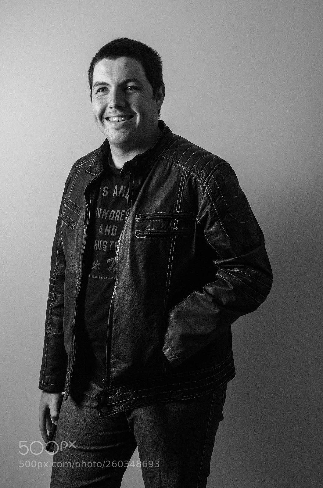 Nikon D750 sample photo. Self portrait leather jacket photography