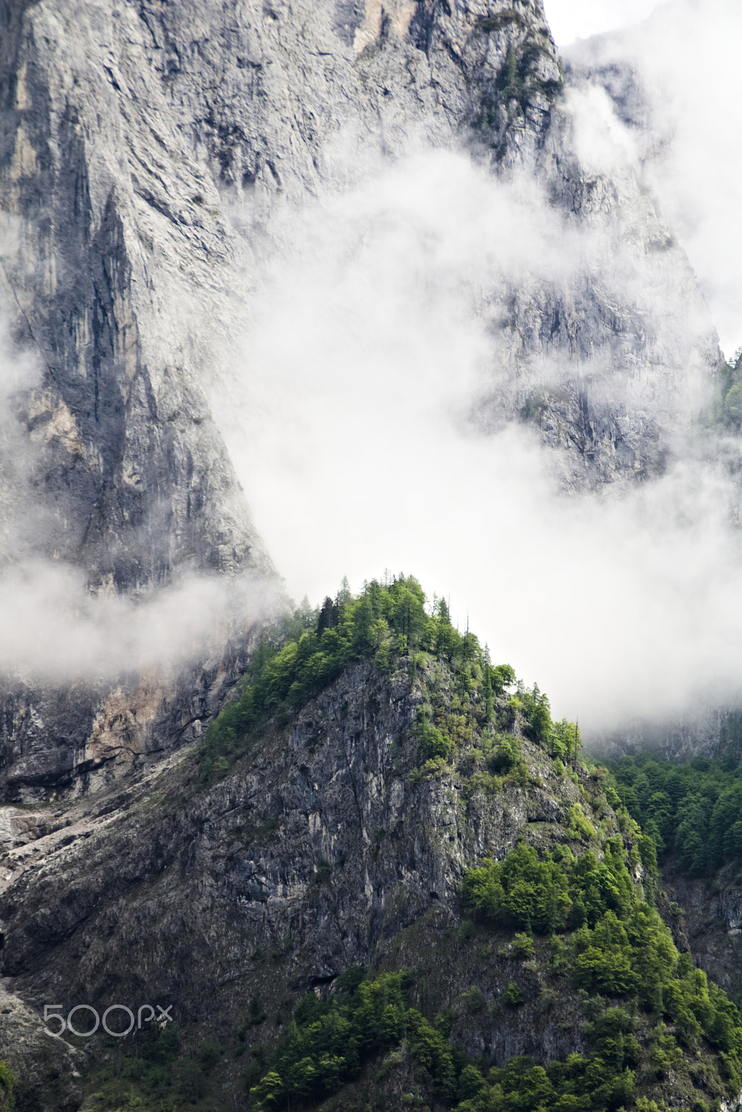 Canon EOS 750D (EOS Rebel T6i / EOS Kiss X8i) sample photo. Foggy clouds rising from dark mountain fore photography