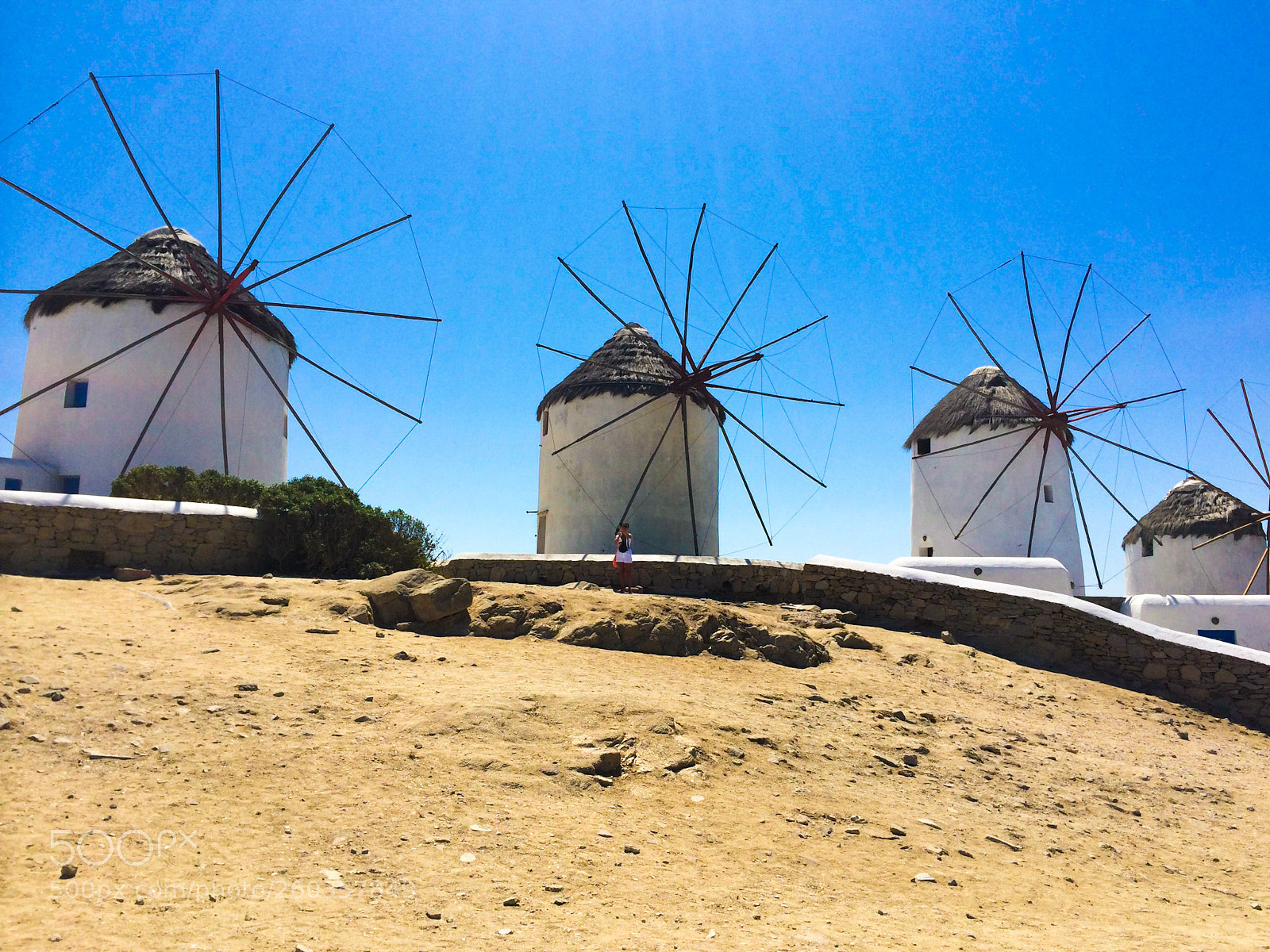 Apple iPhone 5s sample photo. Mykonos windmills photography