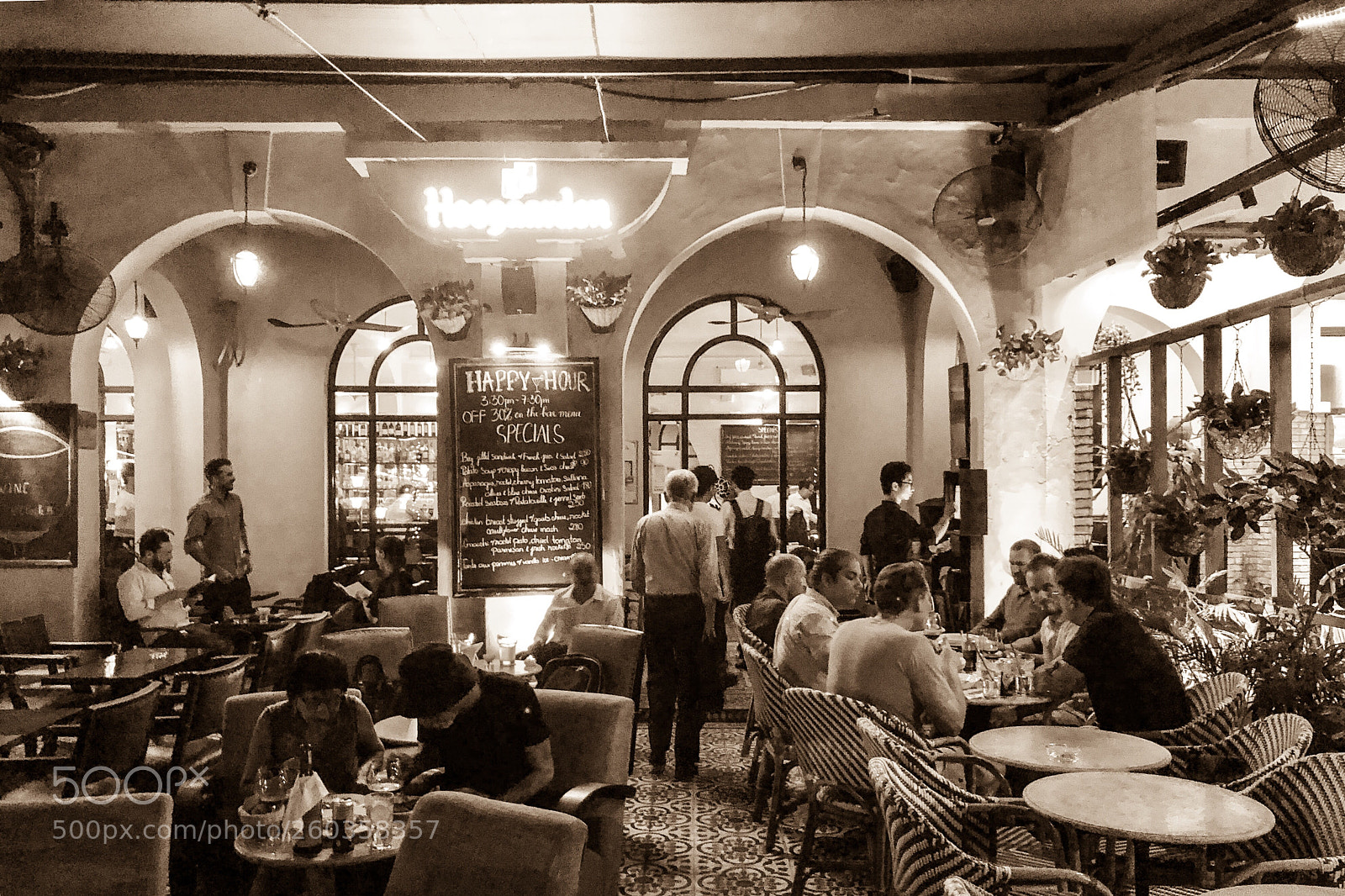 Apple iPhone 8 sample photo. Sepia color restaurant  photography