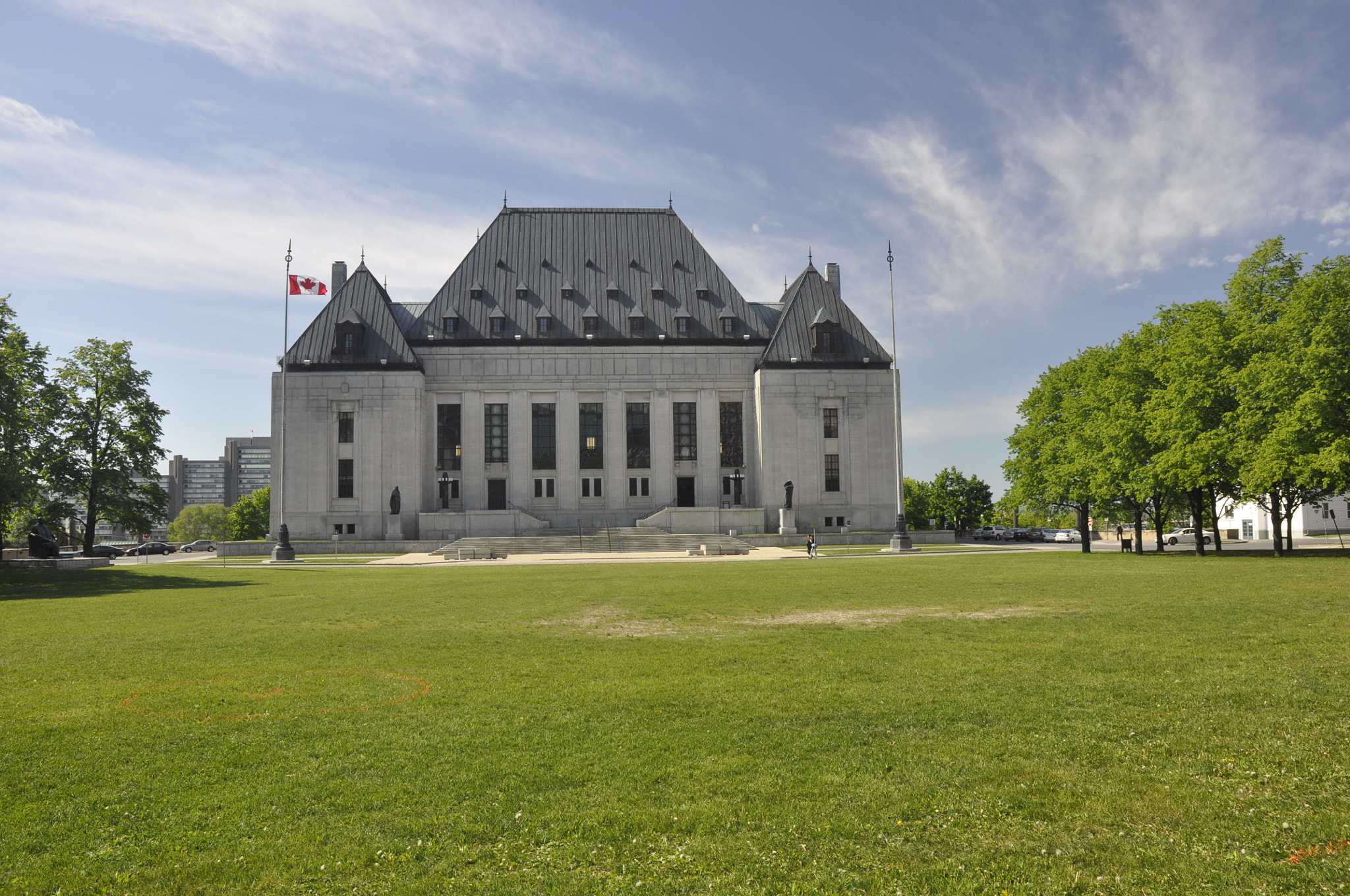 Nikon D90 sample photo. Supreme court of canada with flag photography