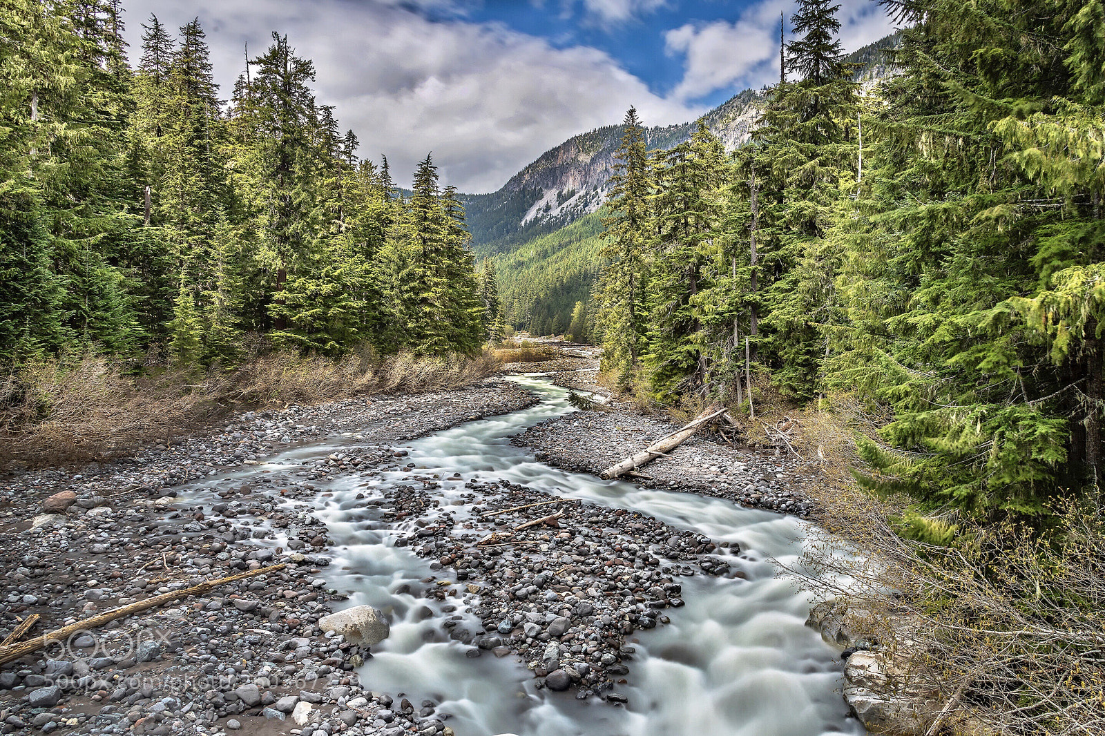 Nikon D850 sample photo. Glacial runoff, mt. rainier photography