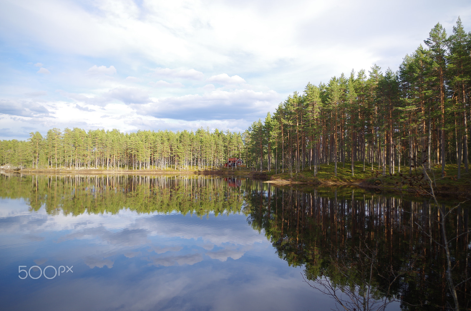 Pentax K-500 sample photo. Beautiful lake in dalarna photography